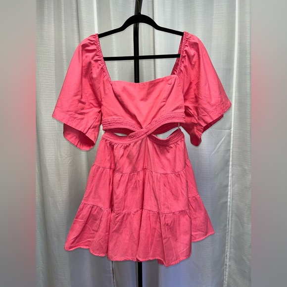 Free People Cross Of Sunlight Mini Dress in pink | size Small - Picture 1 of 7